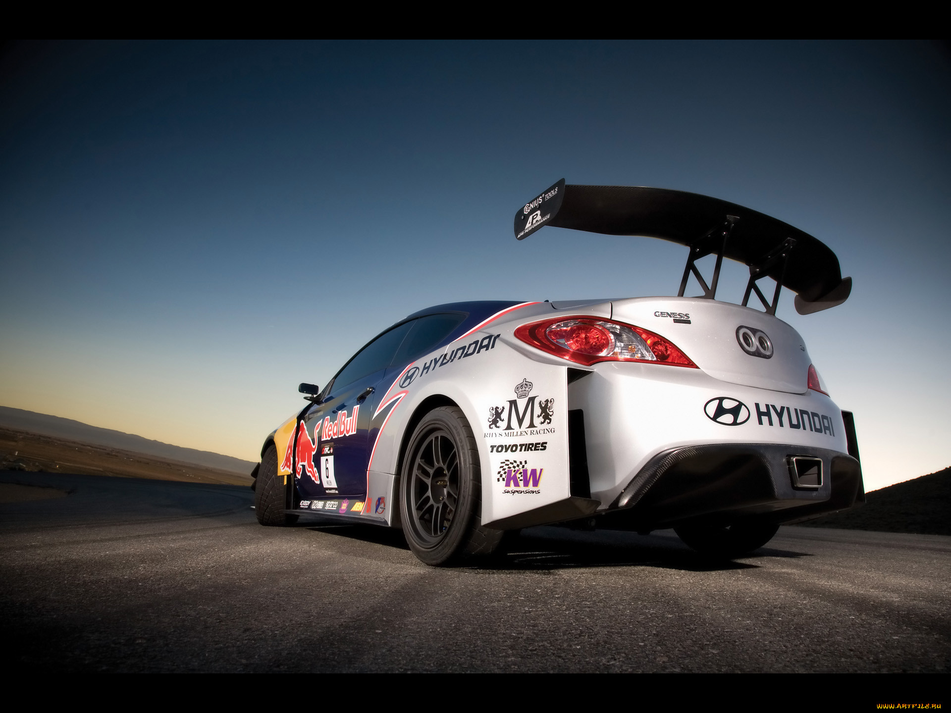 2009, rmr, red, bull, hyundai, genesis, coupe, 
